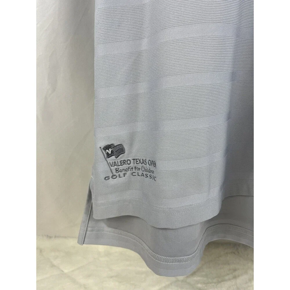 Men’s Gray Adidas Climacool Short Sleeve Polo Golf Shirt Size XL